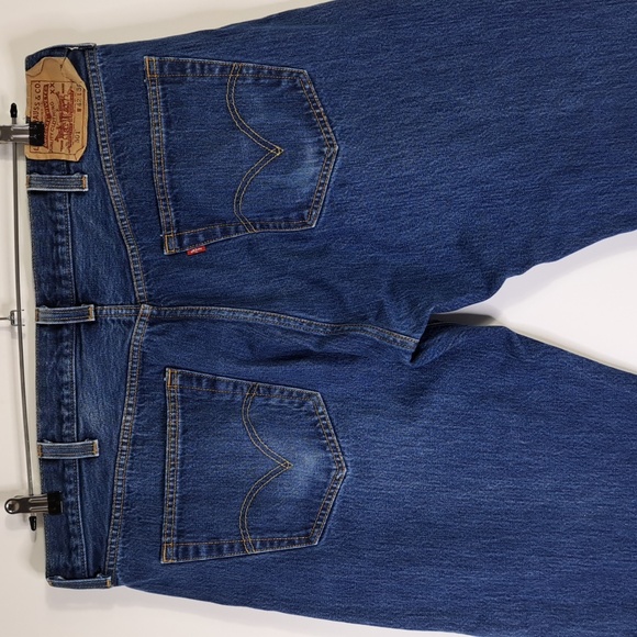 Levi's 501 Straight Leg Button Fly Blue Jeans Men's Size W41 L30 - Picture 9 of 16